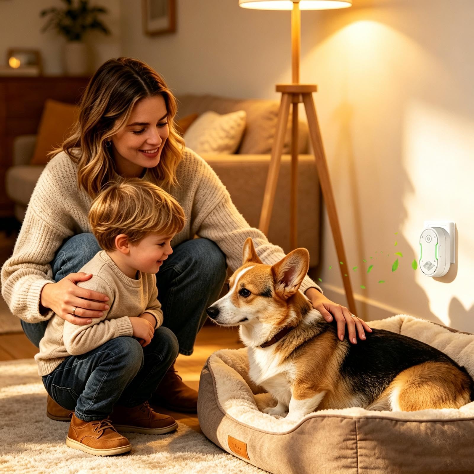 Desodorante para de Eliminador de olor a de mascotas inteligente enchufable | Purificador Aire Desodorizante de Gato para Hogar Dormitorio Oficina Salón Apartamento