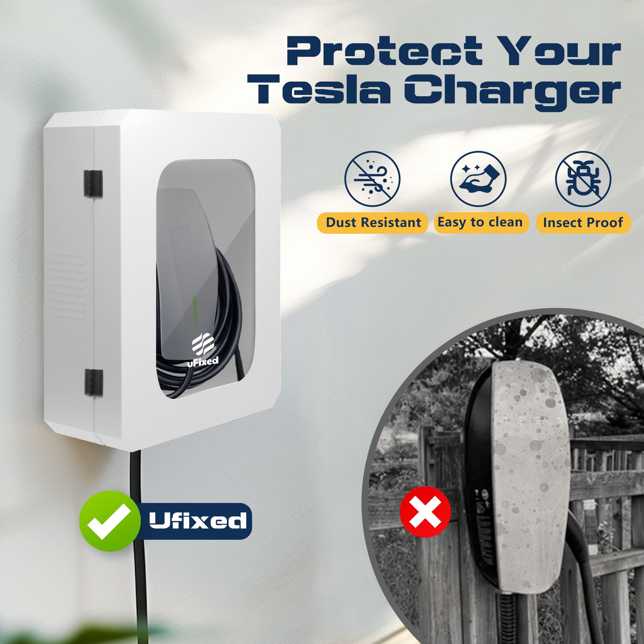 Tesla obudowa Super Charge Tesla szafka wallbox stacja ładująca Tesla ochrona przed warunkami atmosferycznymi, antykorozyjna, widoczna, trwała, biała