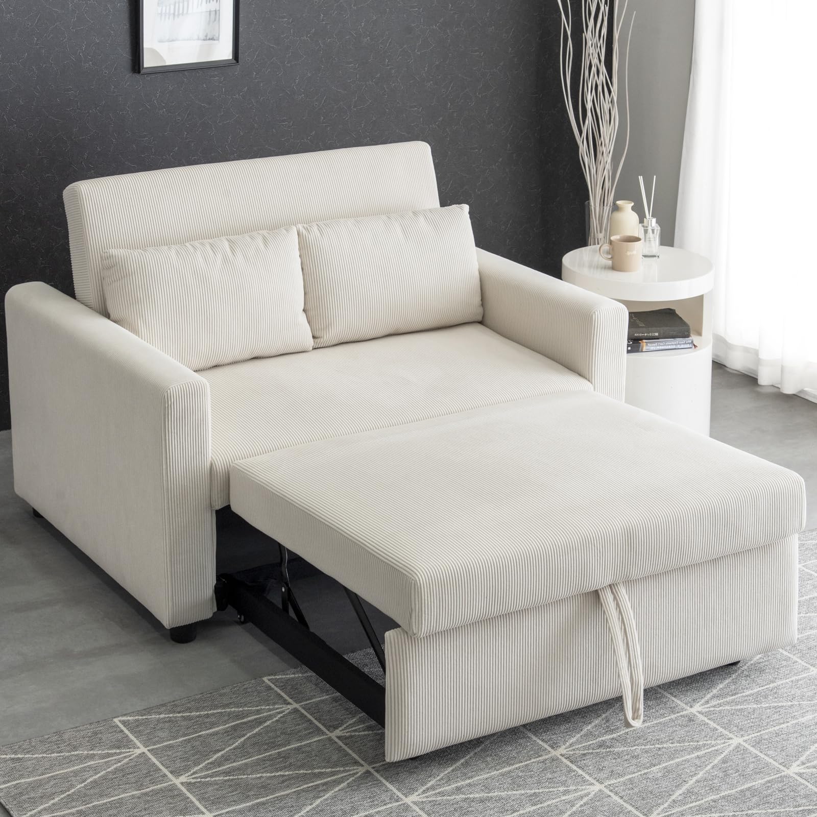 Amazon｜タンスのゲン ソファベッド 3WAY 3段階 肘付き 2人掛け