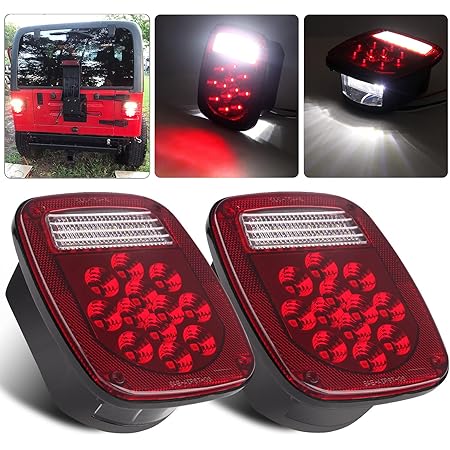 Red LED Stop/Turn/Tail Lights – Stud Mount For Trucks, Trailers, Boats, Jeeps TJ CJ YJ JK
