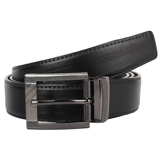 CREATURE Reversible Pu-Leather Formal Belt For Men(Color-Black/Brown||Length-46 inches upto waist 40 inches||BL-06)