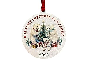 Our First Christmas as a Family 2023 Mama Papa Baby Bear Ornament
