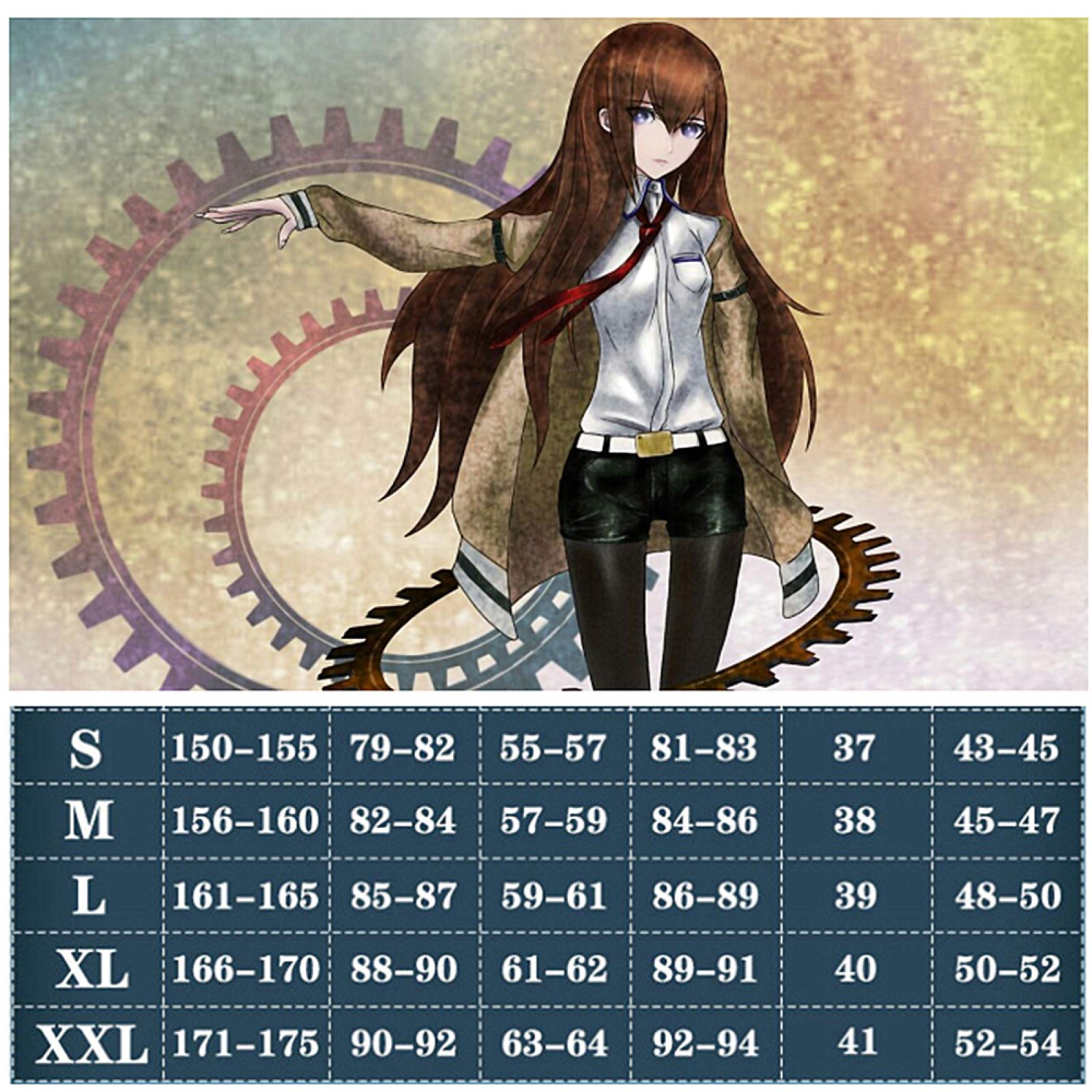 Anime Steins; Gate Cosplay Costume,Makise Kurisu Uniforme, utilizzato per Halloween, Natale, Carnevale, feste a tema Cosplay