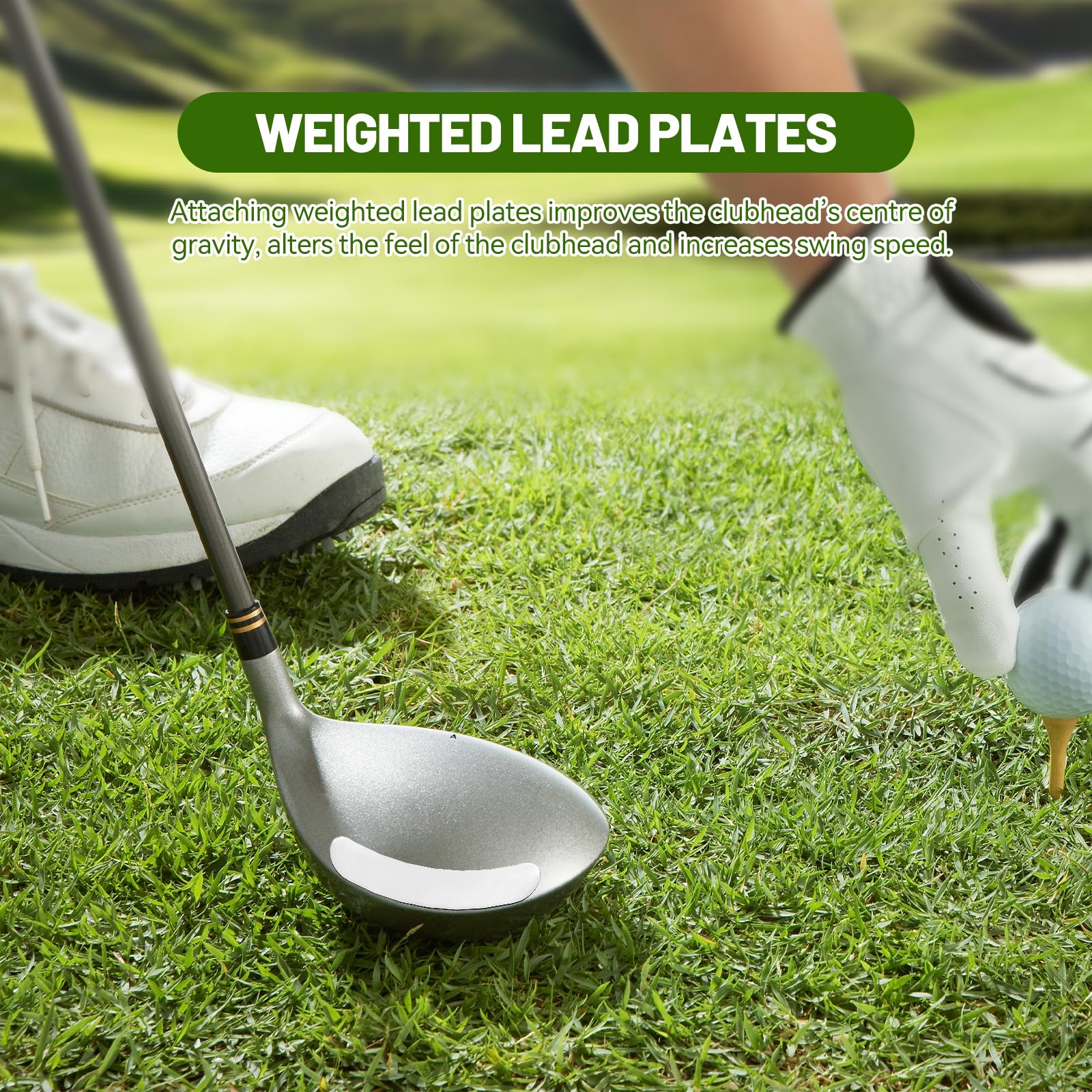 30 Stück Bleiband Selbstklebend Golf, Bleiband für Tennisschläger, Golf Lead Tape Tennis, Vorgeschnittene Gewichtsstreifen Zur Swinggewicht Verbesserung Golf Zubehör Für Schläger & Putter