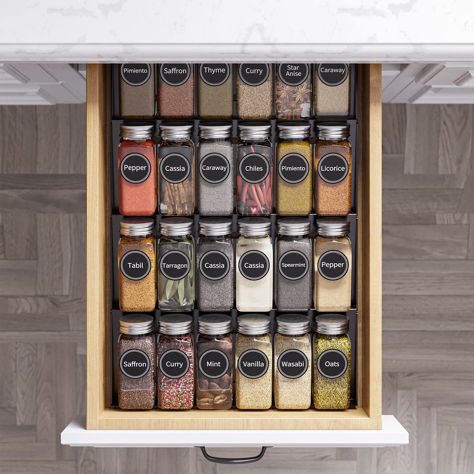 Lot De 20 Pots à épices Magnétiques Pour Réfrigérateur, Boîtes à épices