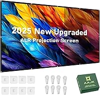 Vista 8 de AAJK Pantalla de Proyector de 120 pulgadas, Pantalla de Proyector Lavable 16:9 Plegable Anti-Arrugas Portátil Pantalla de Películas de Proyector