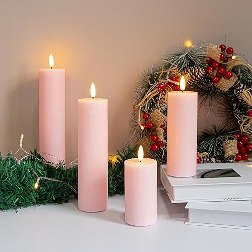 Miniatura 9 de Vtobay Velas parpadeantes sin llama con control remoto y temporizador de ciclo, color marfil, paquete de 4 velas eléctricas LED de cera real falsas
