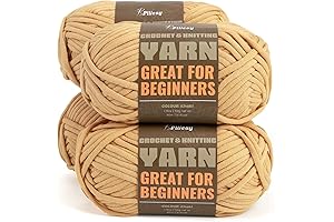 Buy Pllieay Khaki Cotton Yarn, 4x50g Crochet Yarn for Crocheting and Knitting