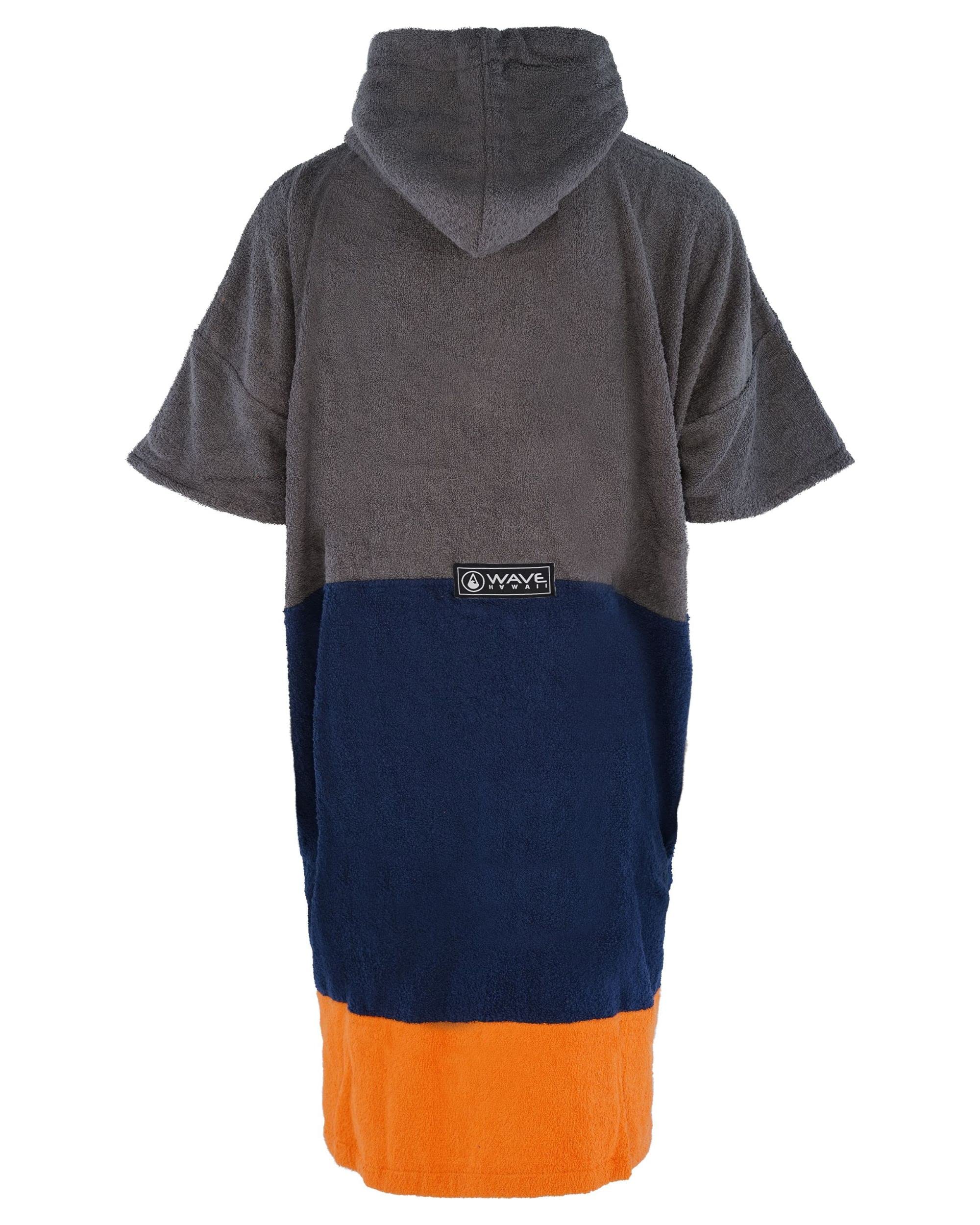 WAVE HAWAII Zip-Poncho da surf per corpi da 170 – 200 cm, 100% cotone ecologico, in velluto, per nuoto, spiaggia, surf, poncho da doccia, per adulti