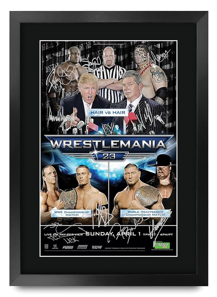 WWE WRESTLEMANIA23 サイン入り記念プレート WWE WRESTLEMANIA23 サイン入り記念プレート