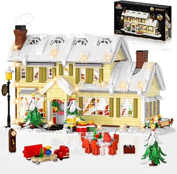 BUILDIFY 2046 PCS Premium Christmas Holiday House Building Set with Light