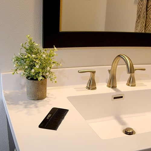 Miniatura 3 de Amelia Beauty - Peine desenredante de acetato de celulosa de 6 pulgadas, hecho a mano, bordes lisos, material ecológico a base de plantas, dientes