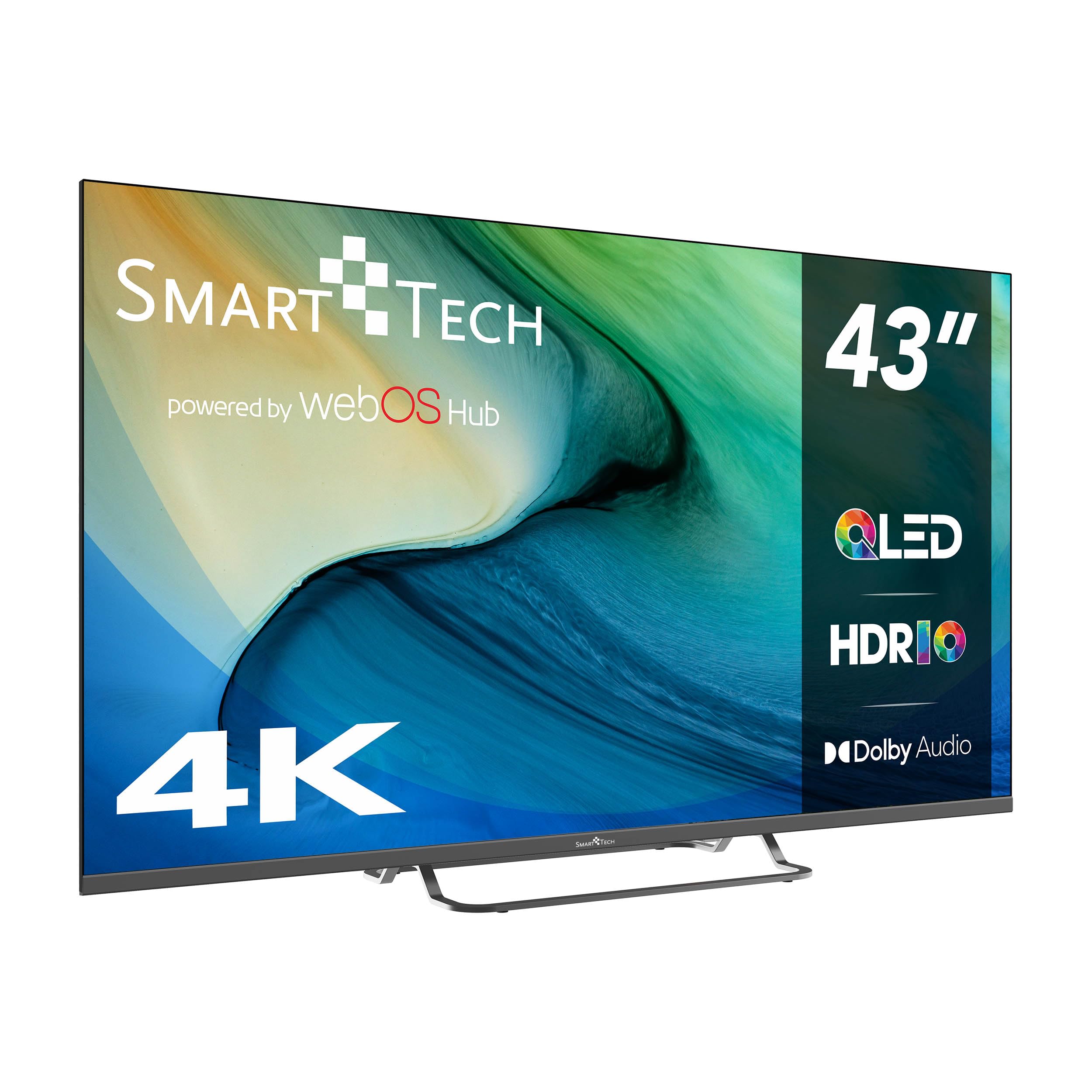 Smart Tech TV QLED 4K UHD 43' (109 cm) 43QW02V Web OS TV- 4xHDMI - 2xUSB - Dolby Vision - Dolby Atmos