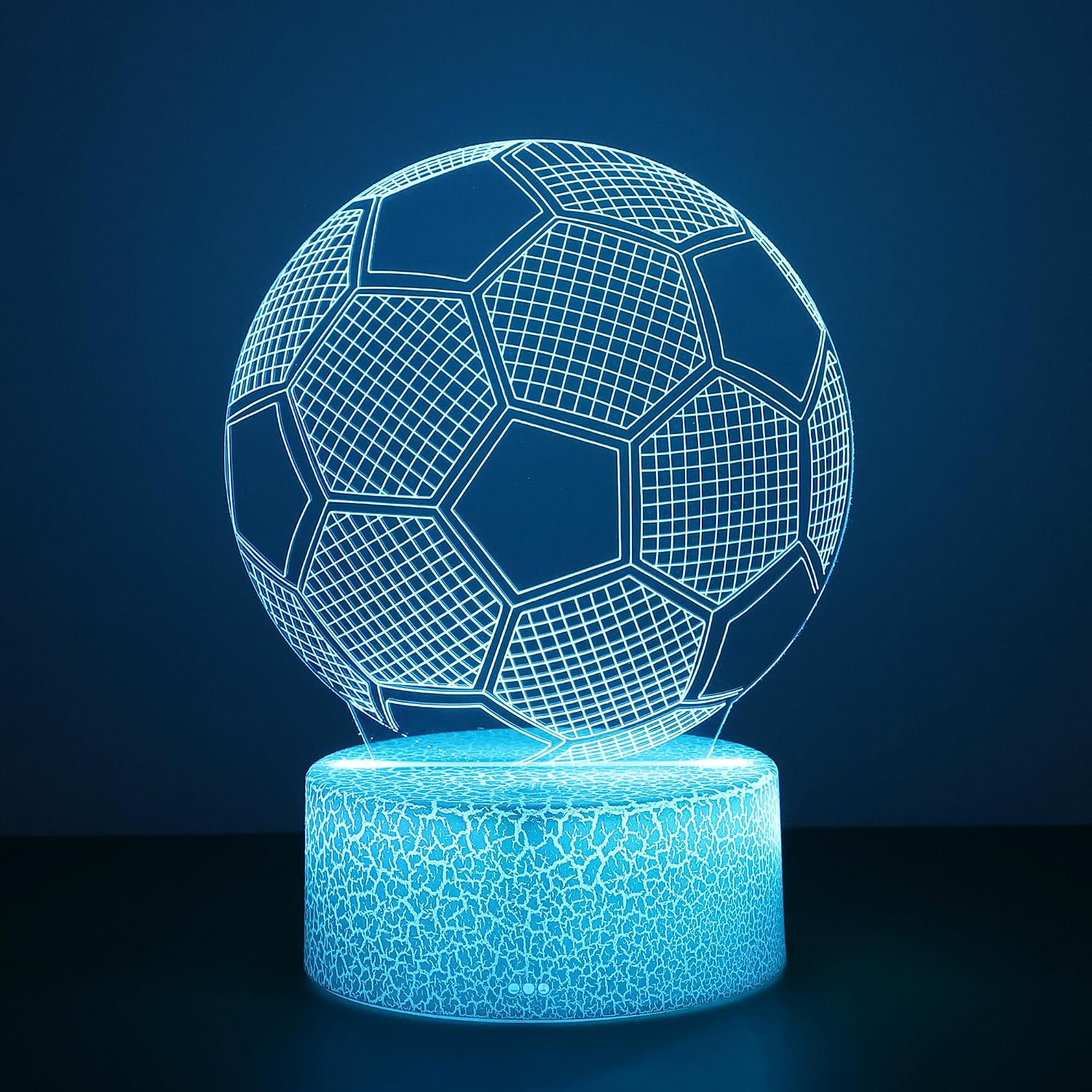 Bestview 3D Soccer Night Light for Kids, 7 Colors Changing Football Illusion Lamp with Smart Touch Control, USB Powered Sports Desk Bedside Lamp, Perfect Soccer Gifts for Boys Room Decor Football Fans image 5