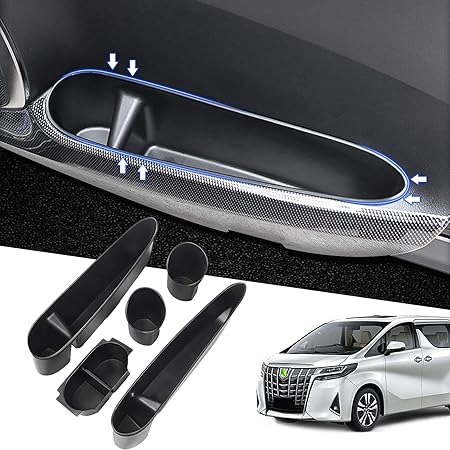 Amazon Auto Specトヨタ アルファード ヴェルファイア 30系 後期 前期 ドア収納ボックス 車内収納ボックス コンソールボックス Alphard Vellfire 30系 収納ポケット 小物入れ 収納アクセサリー 運転席 助手席 車種専用設計 耐汚れ 内装パーツ 装着簡単 5pセット