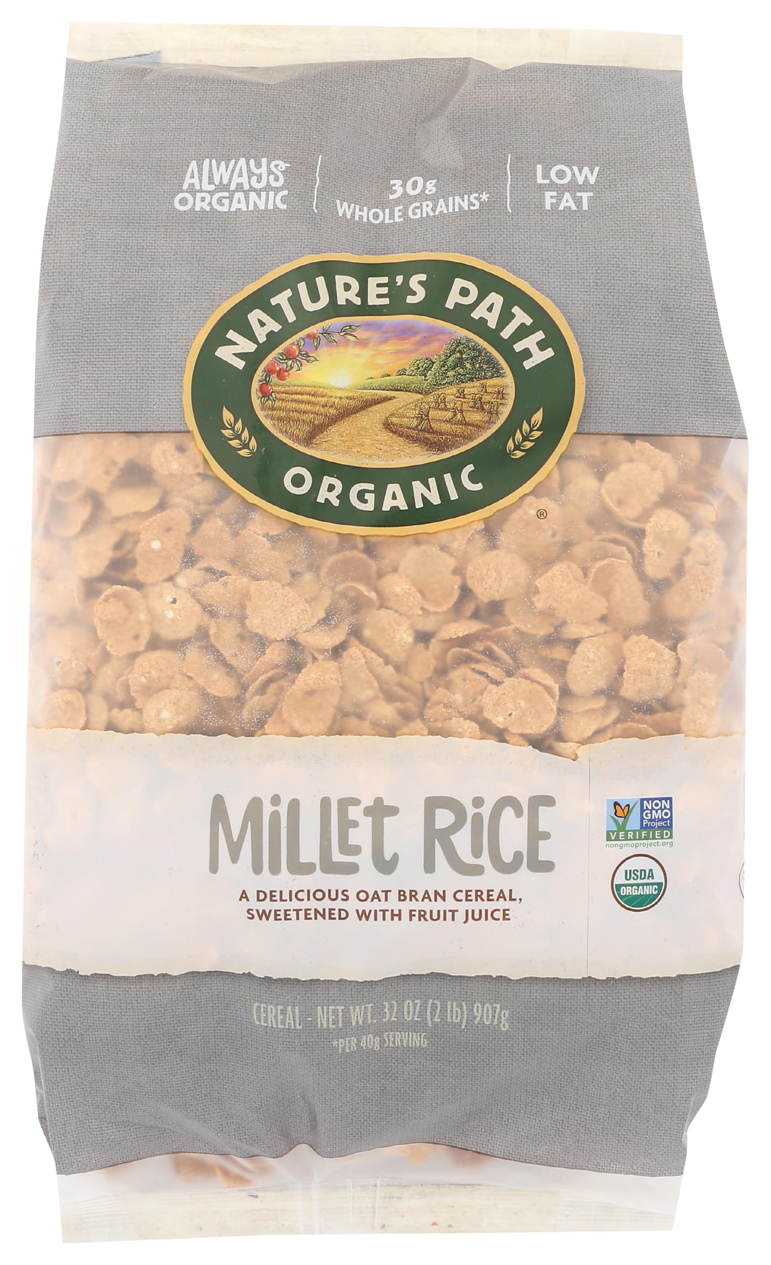 Natures Path Cereal Flk Millet Rice Or 32 OZ