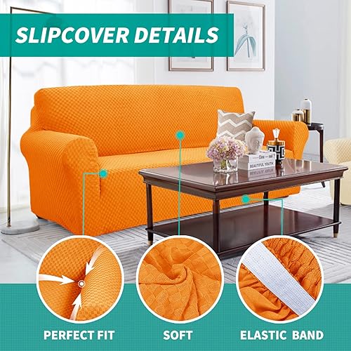 Miniatura 3 de YEMYHOM - Funda para sofá con diseño de jacquard, funda de gran elasticidad para sala de estar, funda de sillón a prueba de perros y gatos,