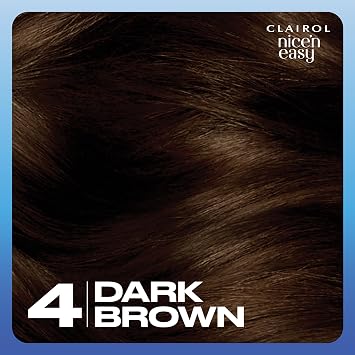 CLAIROL NICE'N EASY CRÈME PERMANENT HAIR DYE - 4 DARK BROWN - Pack of 2