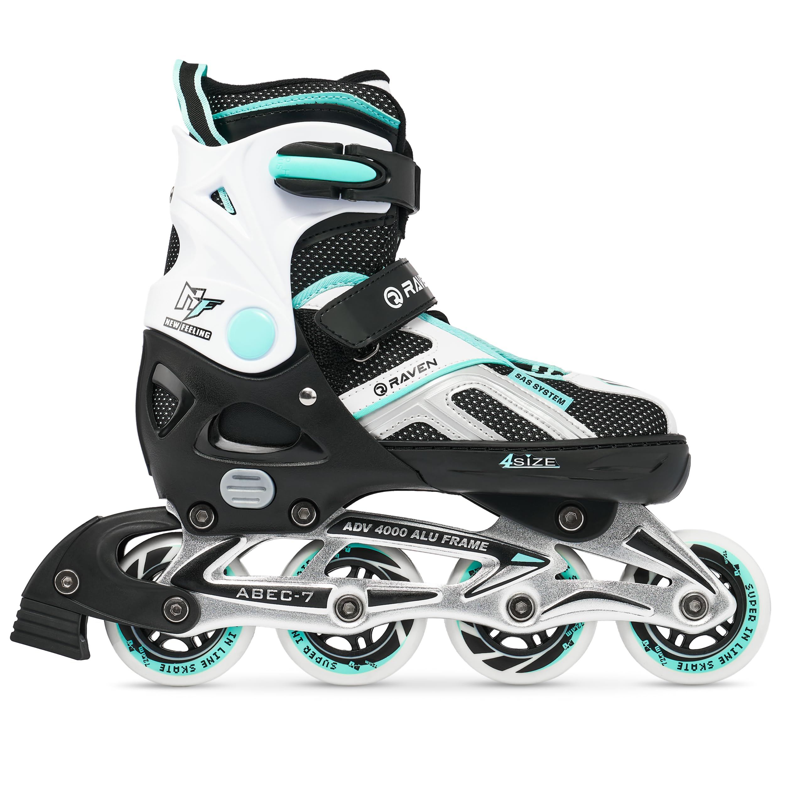 Raven – Patines para niñas, niños, Adultos y niños – Patines con Ruedas – Opción 2 en 1 con Patines de Hielo – Ajustables – Pulse
