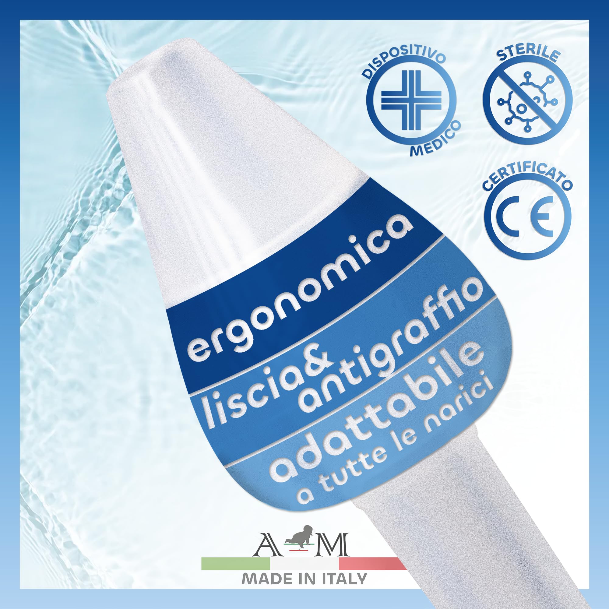 A&M Italia 8 Olive Nasali per Lavaggi Neonato - Made in Italy – Ugelli per Lavaggio Nasale Bambini
