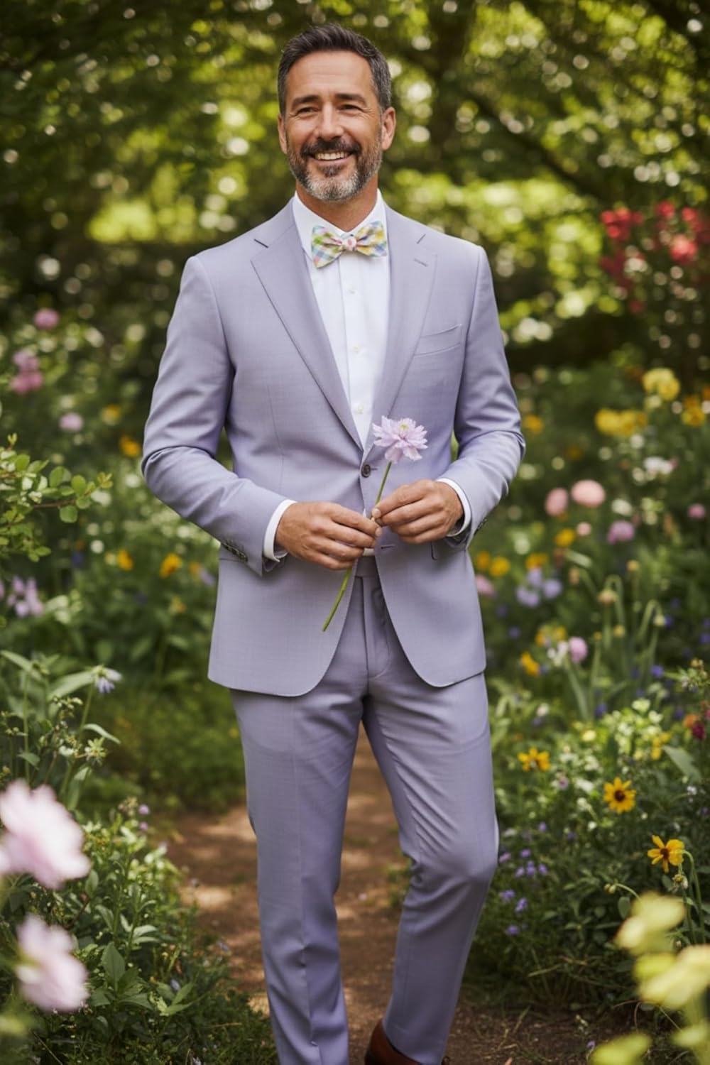 Mens Pretied Bow Tie Easter Pastels Plaids and Eggs Spring Weddings