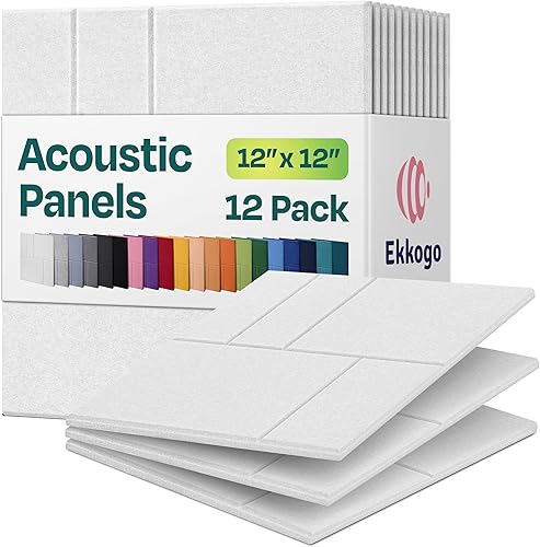 Miniatura 31 de Paneles insonorizantes de alta densidad para pared, forma cuadrada, paquete de 12 unidades de 12" x 12" x 0.4", color gris guijarro Gris (Pebble