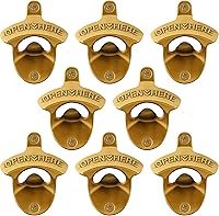 Vista 23 de abridor de botellas de cerveza de bronce antiguo, montaje en pared, estilo antiguo, abridor de tapas de botellas, montado en poste, acero inoxidable