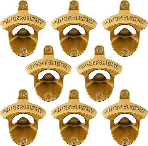 Miniatura 23 de abridor de botellas de cerveza de bronce antiguo, montaje en pared, estilo antiguo, abridor de tapas de botellas, montado en poste, acero inoxidable