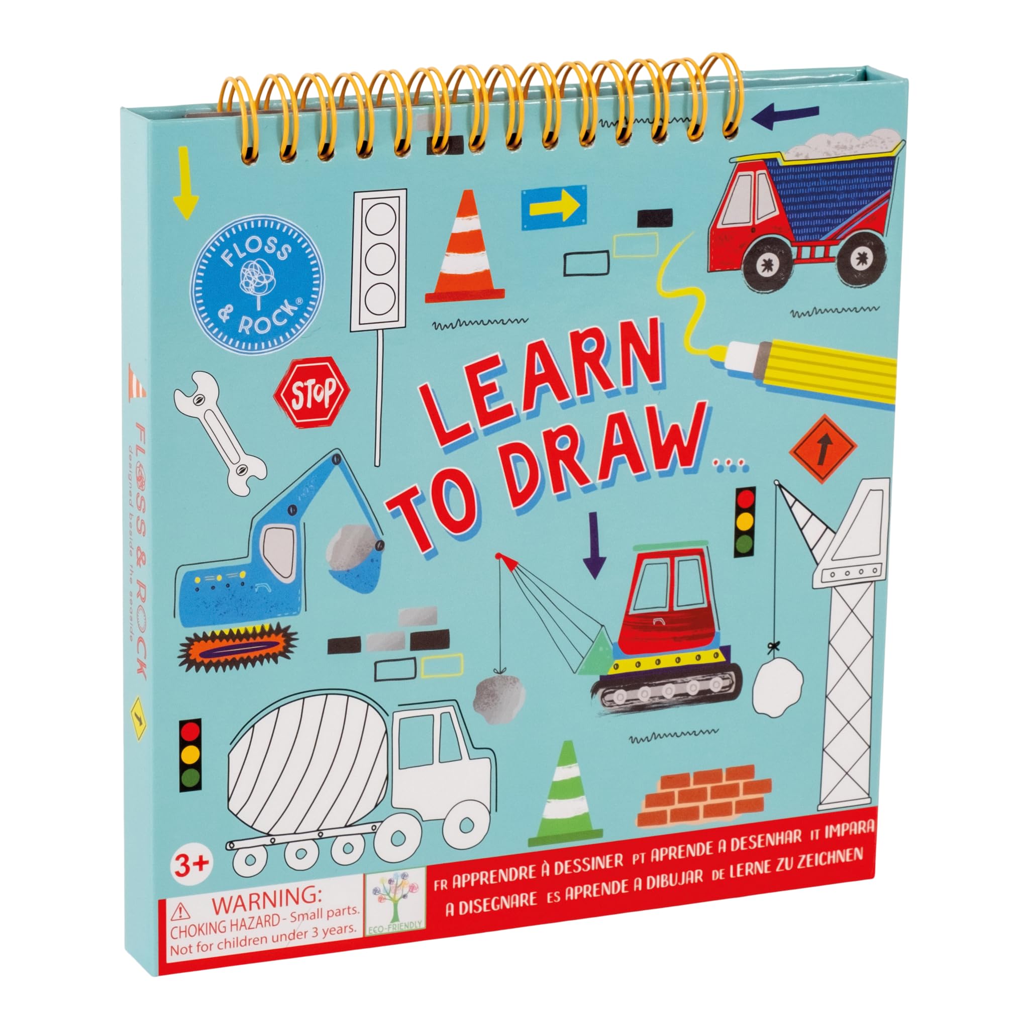 Floss and Rock Learn to Draw, Construction, 7-inches Length, Drawing Book for Kids, 48P6040