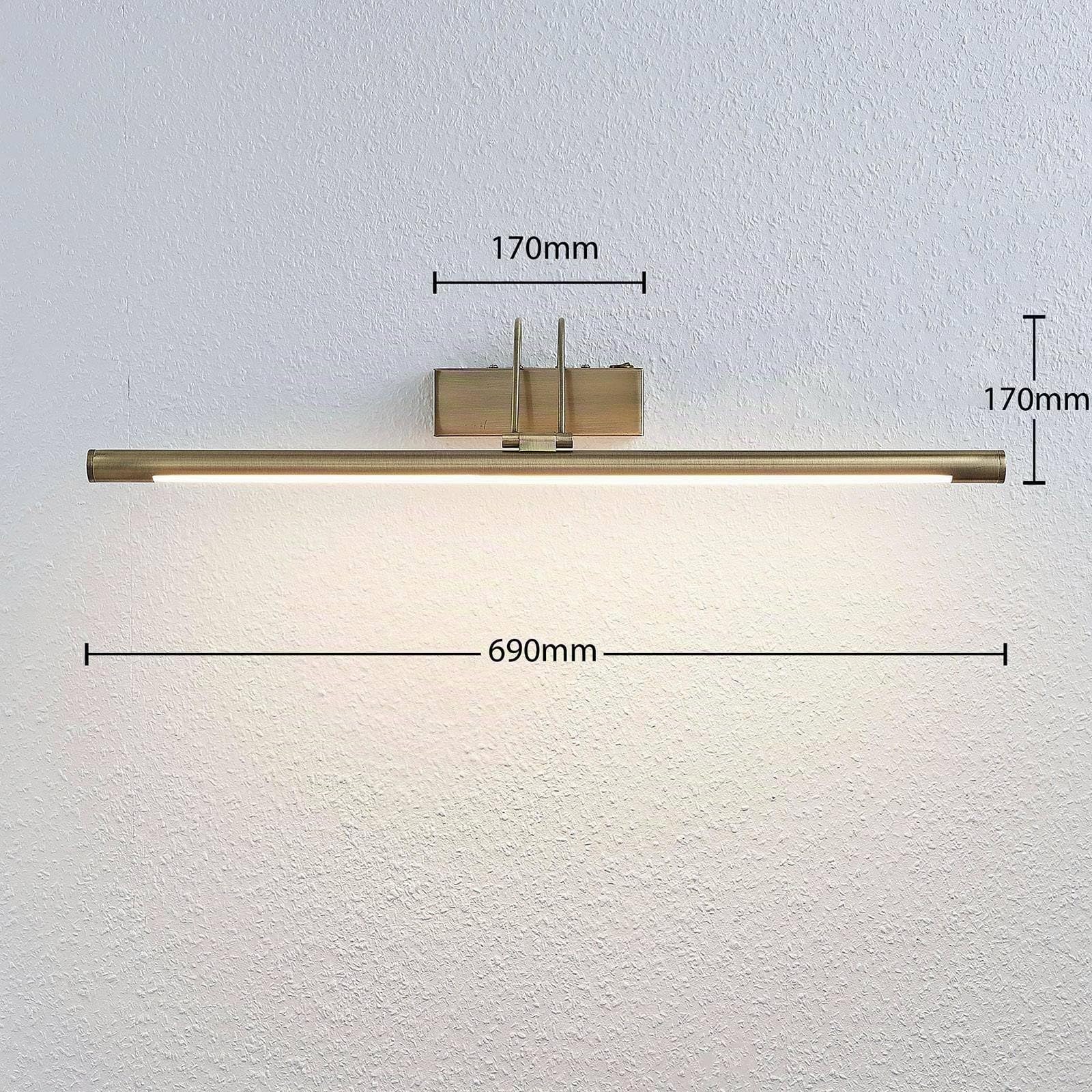 Lindby LED Lámpara de pared Mailine (Moderno) en Bronce hecho Metal e.o. para Salón & Comedor (1 llama, aplique,