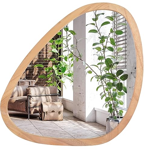 Vista 9 de Americanflat Espejo de pared asimétrico de 22 x 28 pulgadas, espejos colgantes con marco duradero, espejo moderno para baño, dormitorio, sala