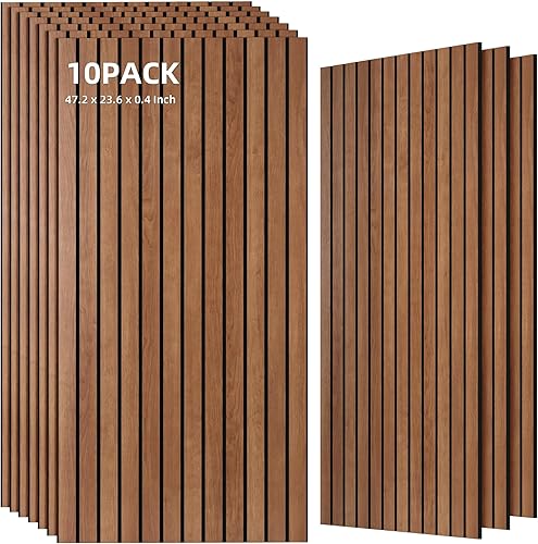 Miniatura 20 de Paquete de 10 paneles acústicos grandes, paneles de espuma a prueba de sonido de 48 x 24 x 0.4 pulgadas para paredes, paneles premium de