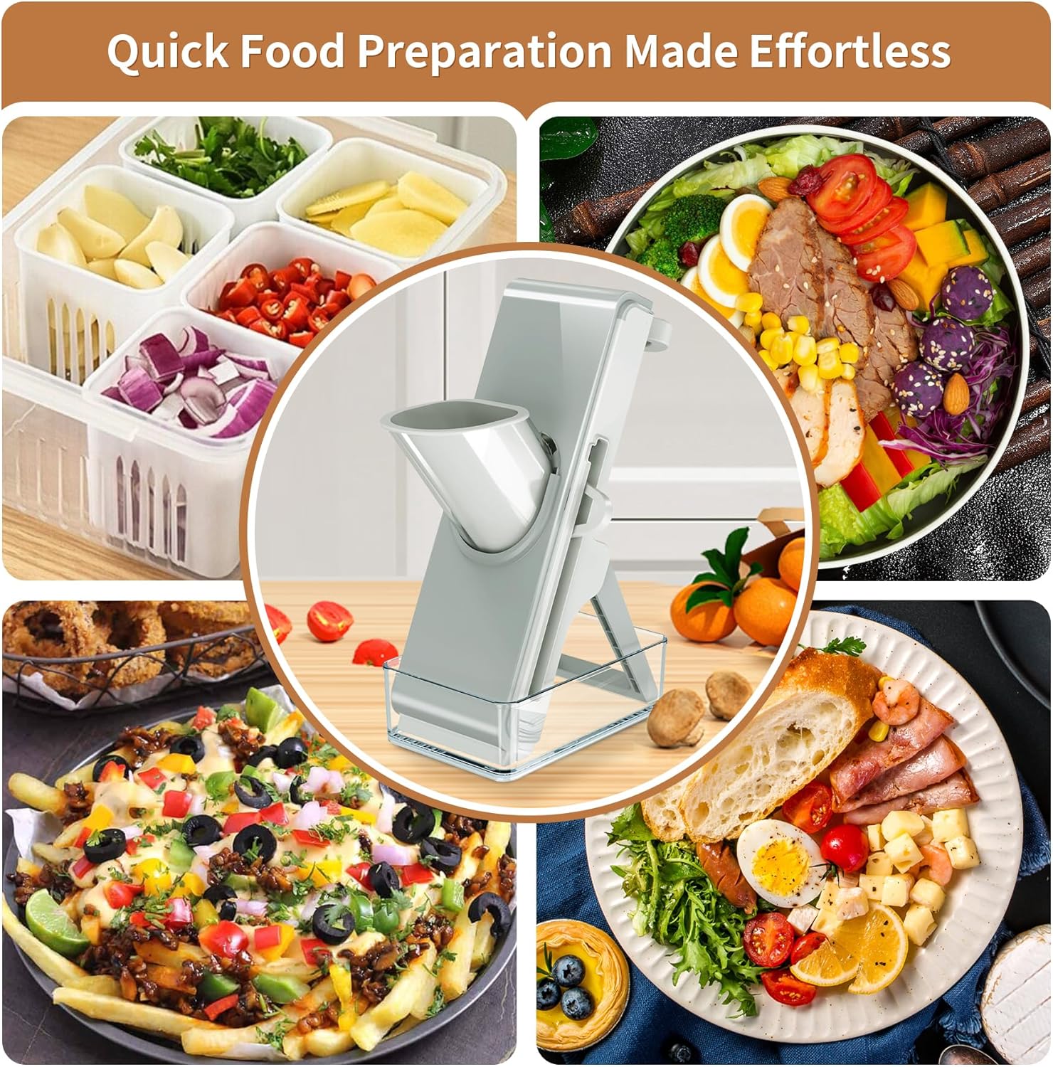 Mandoline Slicer Safe Multifunctional Dicer Adjustable Commercial Slicer Machine Stainless Steel Chopper