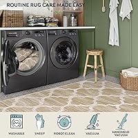 Vista 5 de Lahome Alfombra marroquí lavable para cocina - 2x6 alfombras para pasillos con respaldo de goma, alfombra suave antideslizante para lavandería