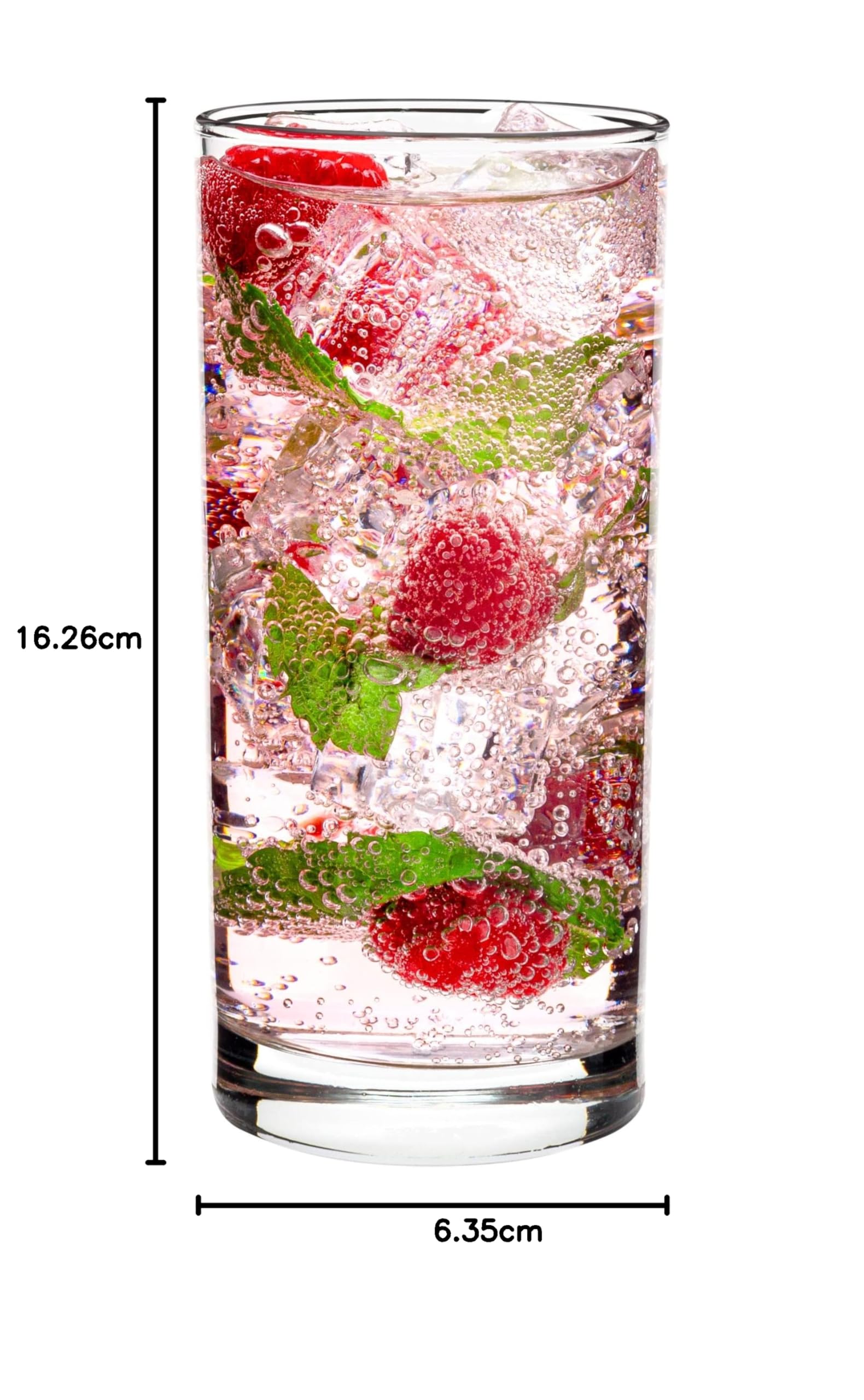 Vikko Bicchieri In Vetro Spesso Set 12 Da 340ml: Altezza 14,7cm, Design Linee Scolpite, Lavabili In Lavastoviglie, Trasparenti
