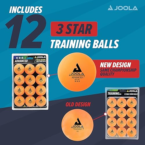 Vista 15 de JOOLA Training 3 Star - Pelotas de tenis de mesa de 12, 60 o 120 unidades – Pelotas de ping pong a granel reguladas de 1.57 pulgadas (40+mm)