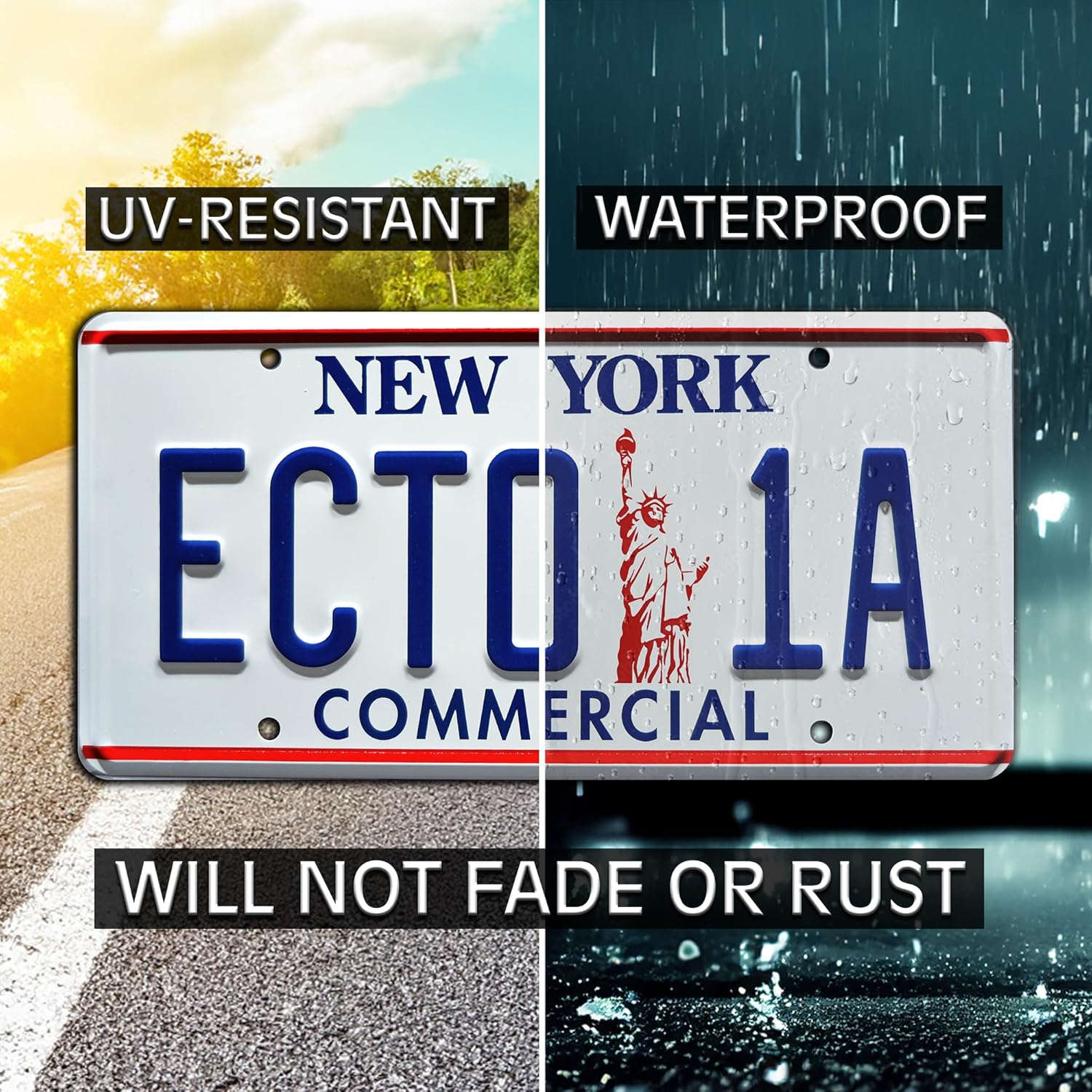 Ghostbusters Afterlife | ECTO | Metal Stamped License Plate 3 Pack