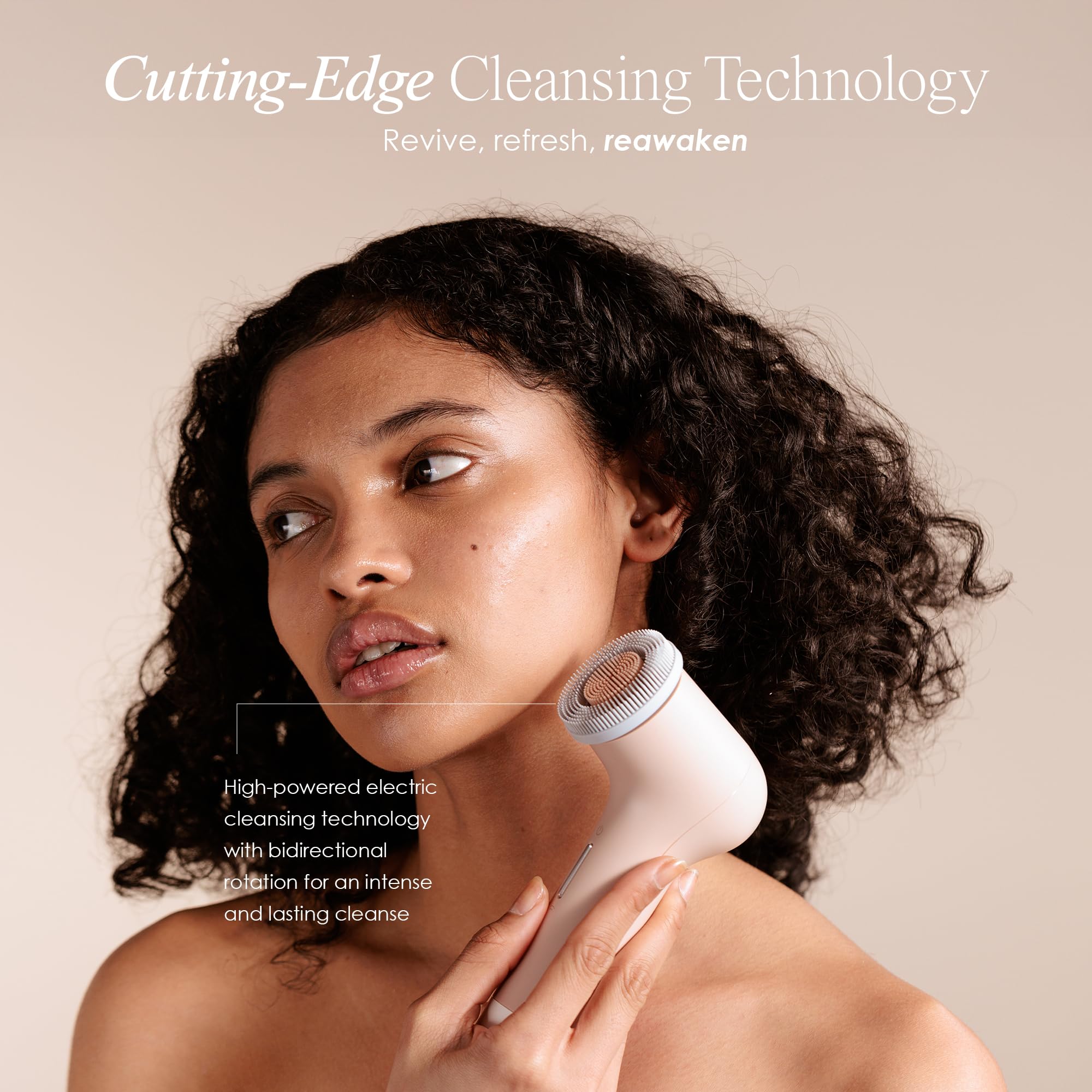 Gloa Face & Body Cleansing Brush by Project E Beauty, Blush - Image 3