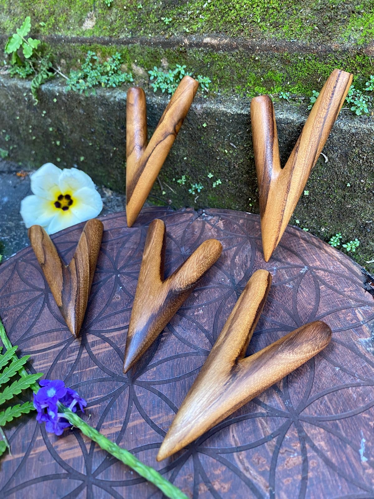 Knye Rape Hapé Curipe Sifflets chamaniques Besoins rituels Amazonas Teak Rapei Zereomnie Rituel Poussière