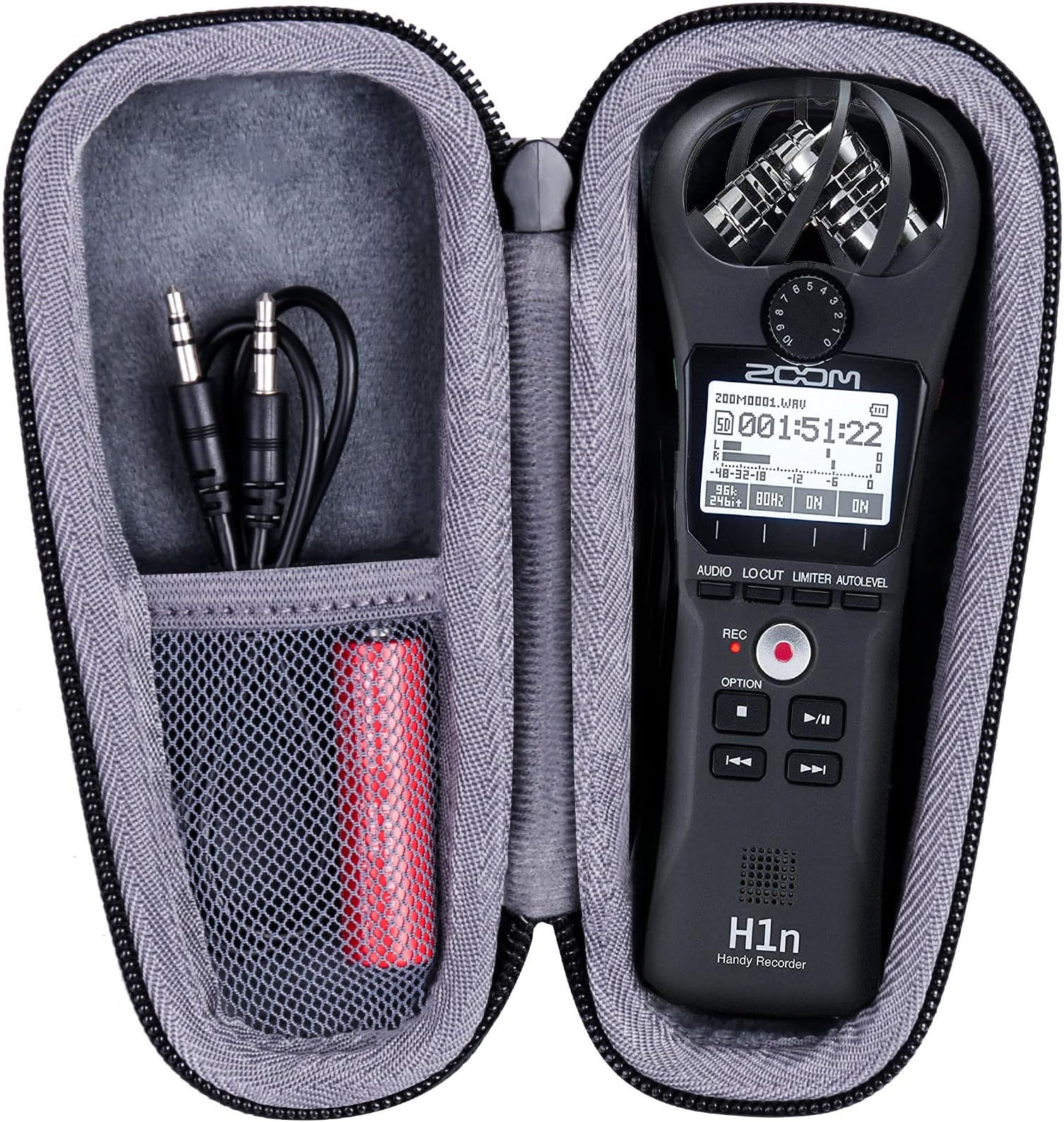 Hard Case Replacement for Zoom H1n H1 Digital Handy Recorder (Black Case)