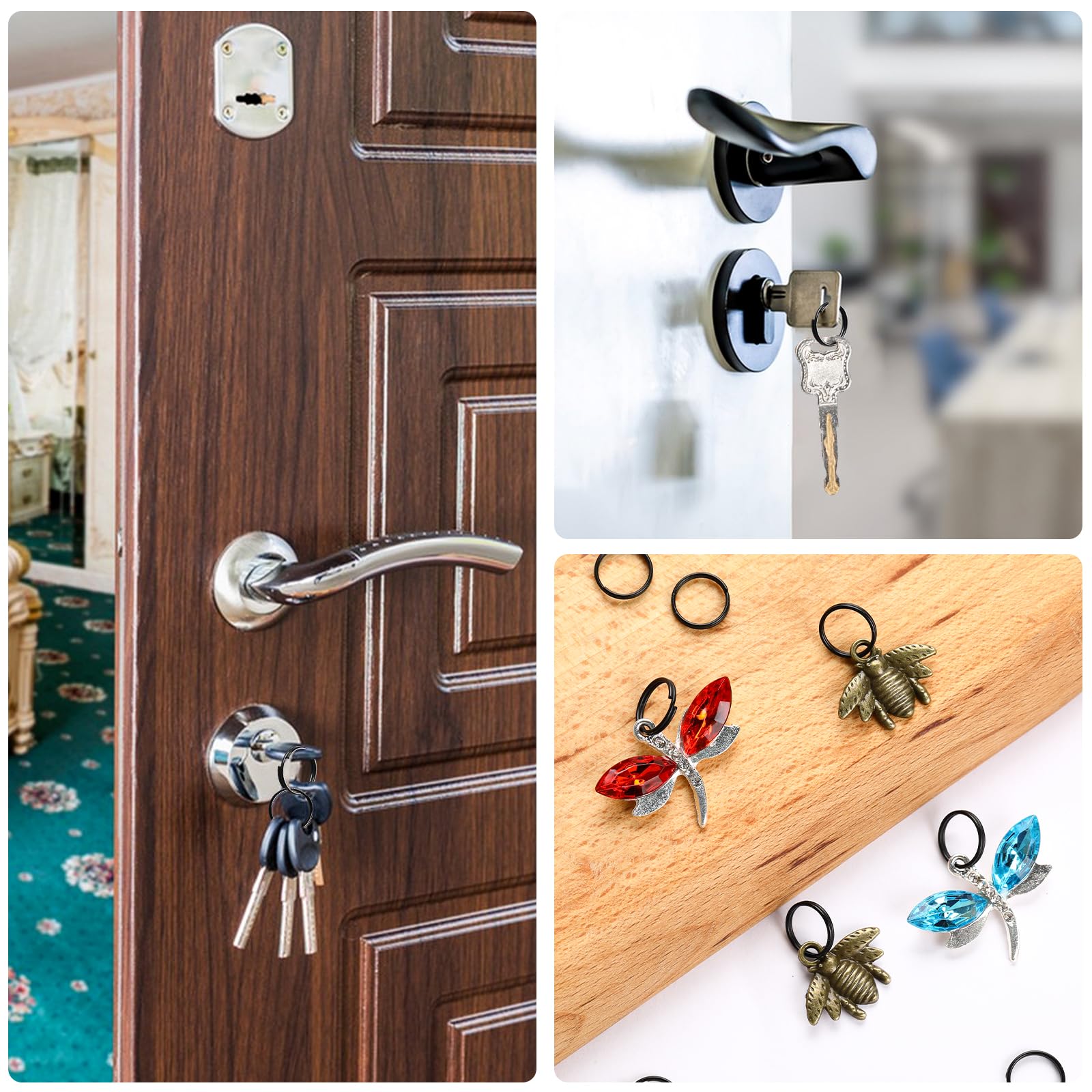 Lot De 100 Porte-clés Ronds Et Plats En Métal Pour Loisirs Créatifs