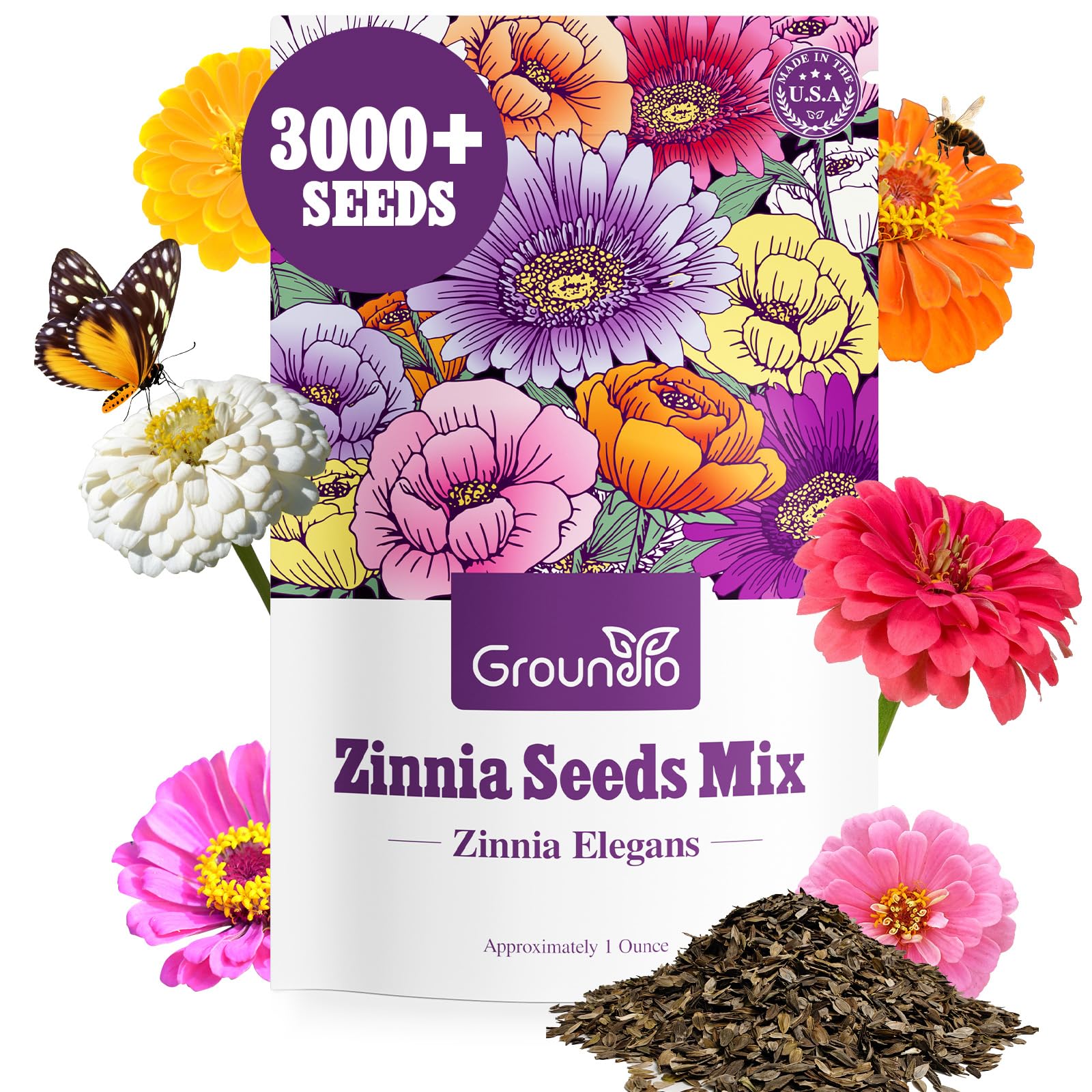 Groundio Zinnia Mix