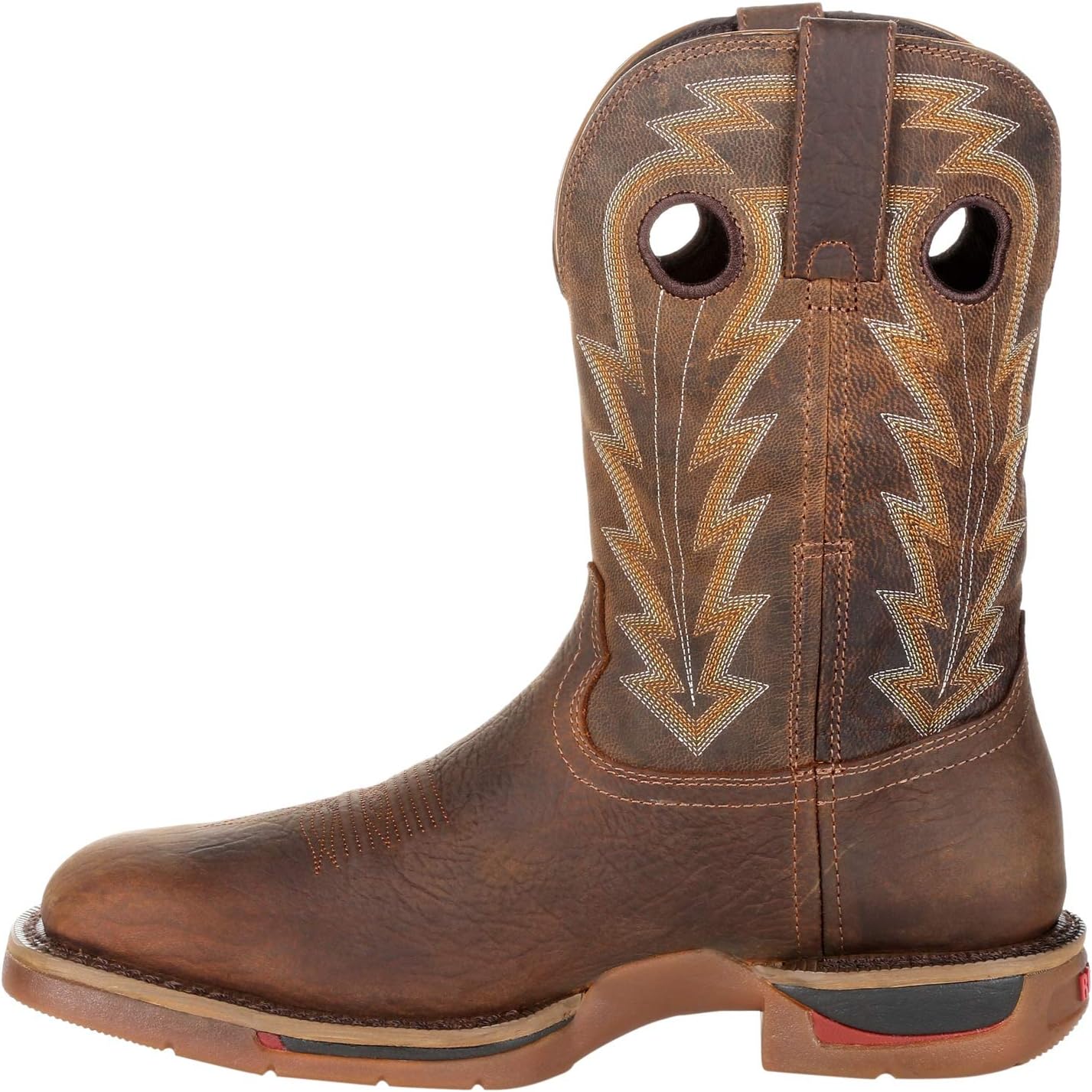 Rocky Men's Long Range Western Boot, Distressed Brown, 8 Wide