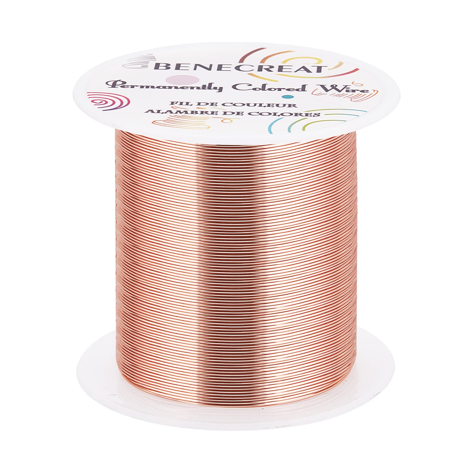 BENECREAT 0.5mm 80M Jewelry Wire, Copper Color, Tarnish Resistant, Perfect for Jewelry Making, Wire Wrapping, Beaded Chain