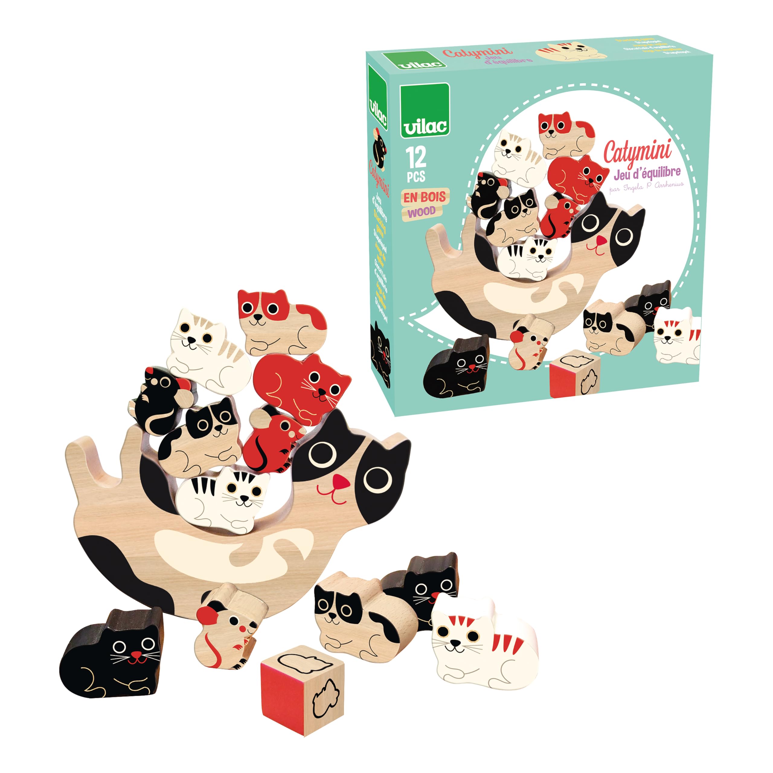 Jouets Vilac Jeu d'équilibre Athlètes - Paris 2024 3048702402002
