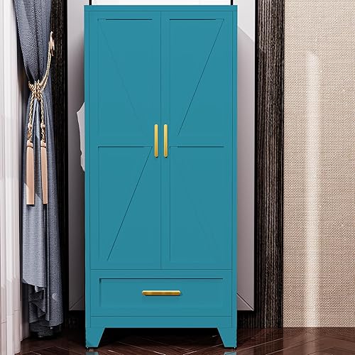 Miniatura 14 de Armario de metal blanco, 17.8 pulgadas de profundidad x 31.5 pulgadas de ancho x 71 pulgadas de alto