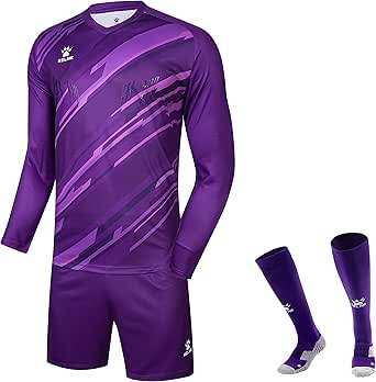 Buy KELME Men Goalkeeper Padded Jersey And Shorts,Youth Soccer Goalie Shirts And Pants Adult Long Sleeve Keeper Uniform Kit