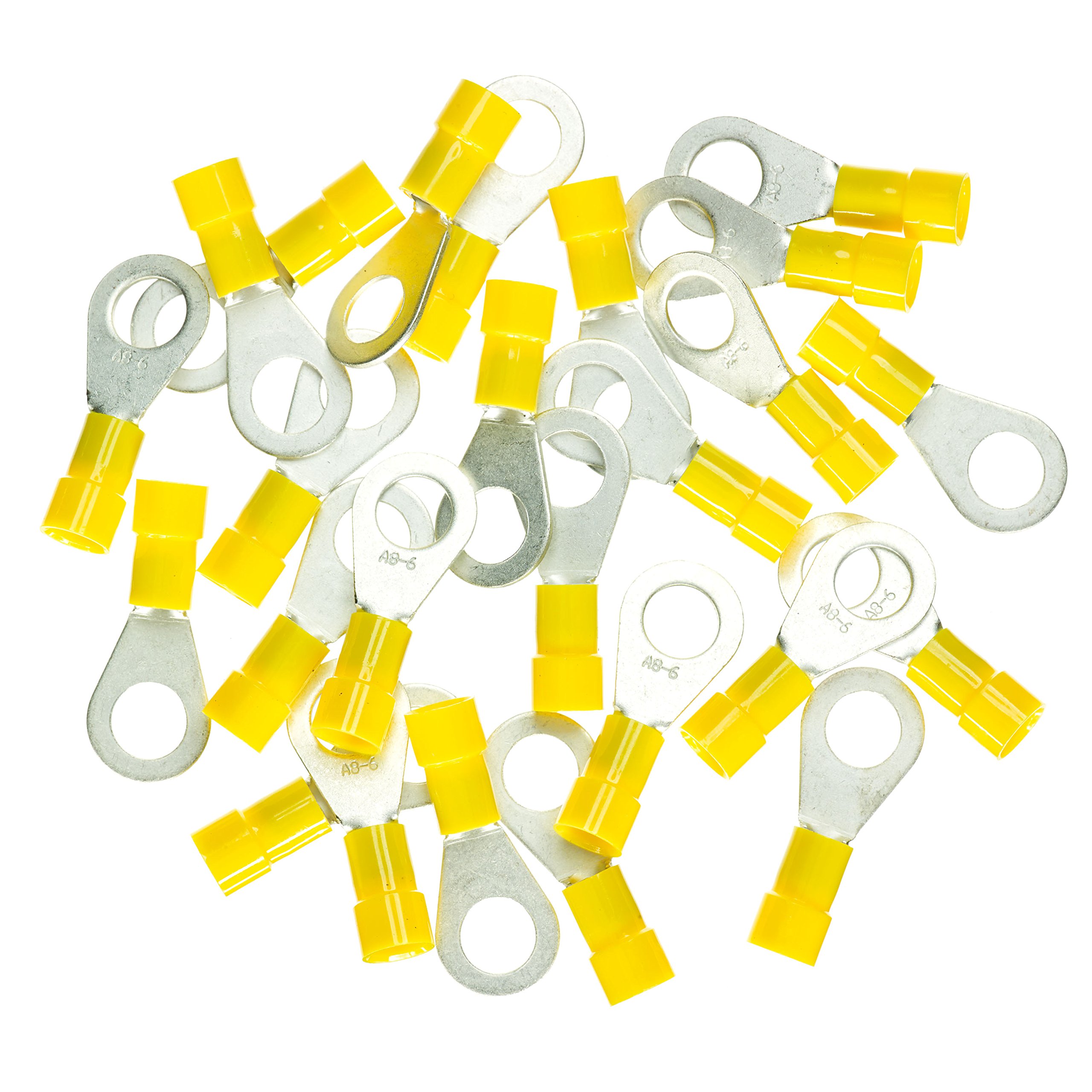 Cosse à anneau jaune Haupa blv260290 pour fixer vos câbles de 2.5 à 6 mm²