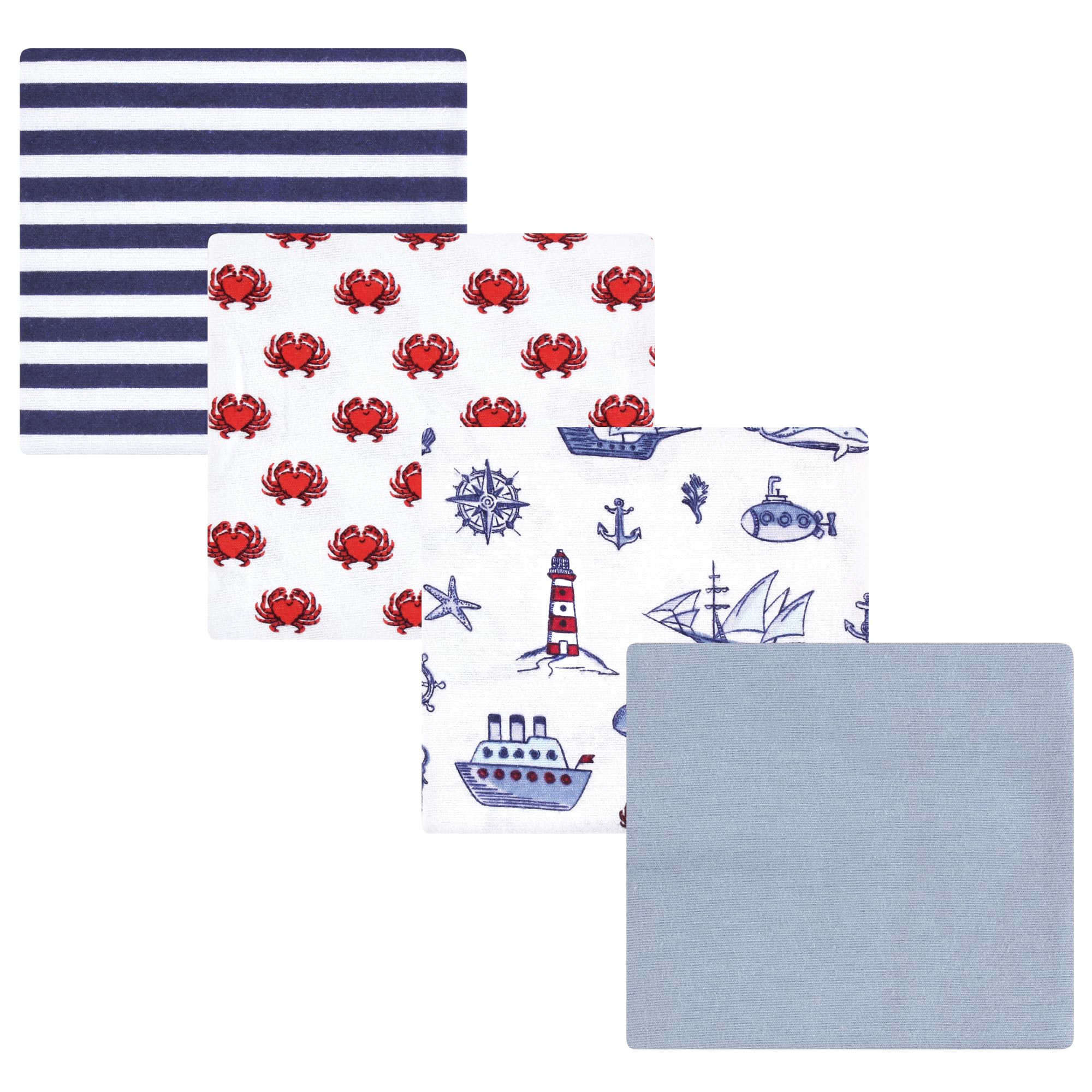Luvable Friends Little Treasure Flannel Receiving Blankets 4pk