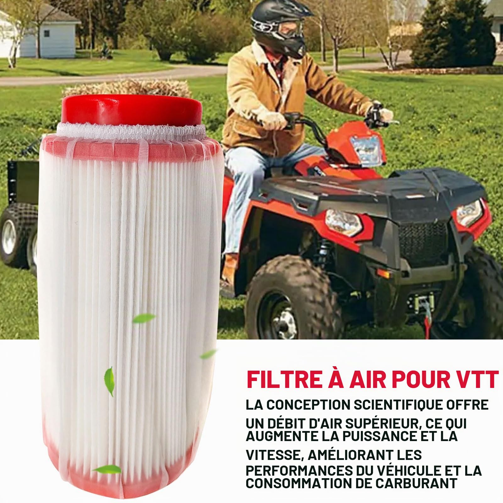 Nouveau nettoyant pour filtre à air Compatible avec Linhai 260cc 300cc 400cc LH260 LH300 LH400 ATV CUV D300 H300, remplace # 23212